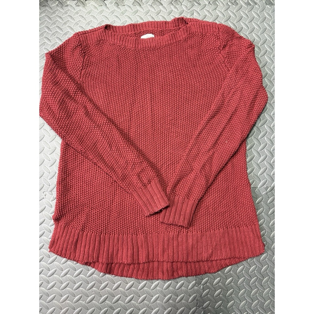 L.L.Bean Signature Merino Wool Sweater Womens Large Burnt Sienna Crewneck 505132